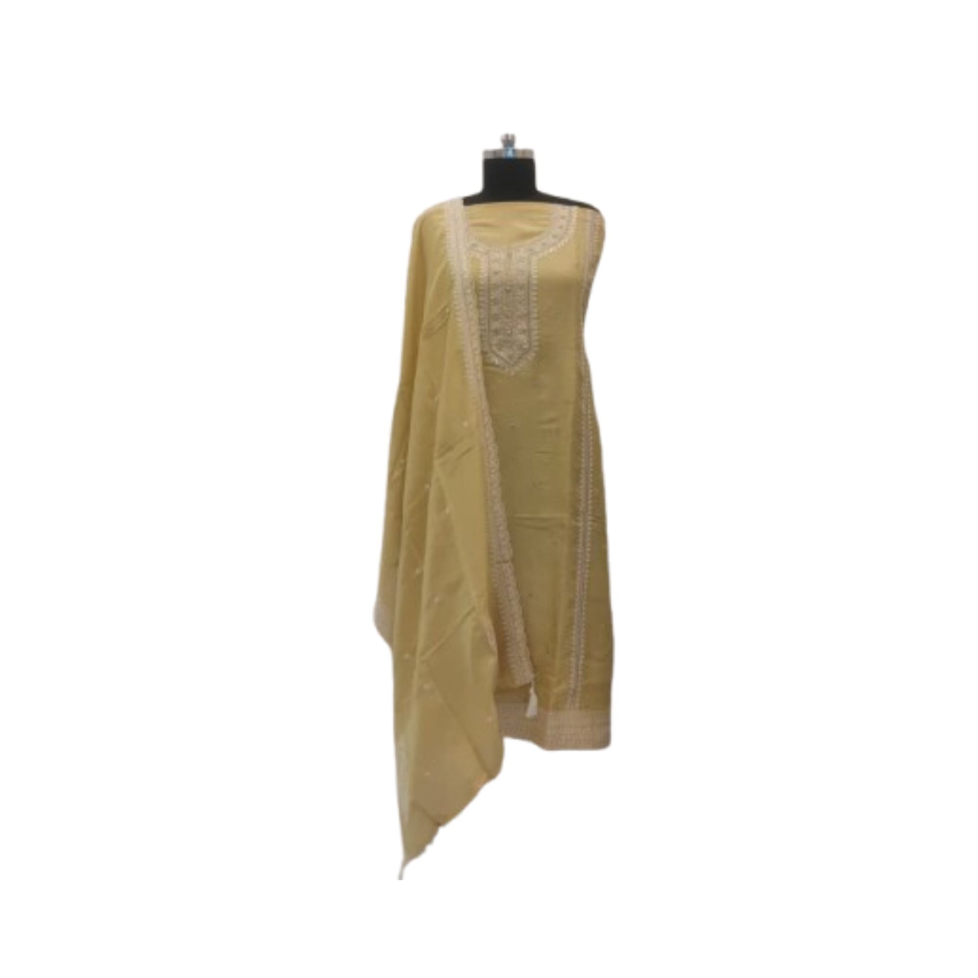 TISSUE UNSTITCH SUIT,HIGHLIGHT WITH PRE STRUCTURE EMBROIDER NECK