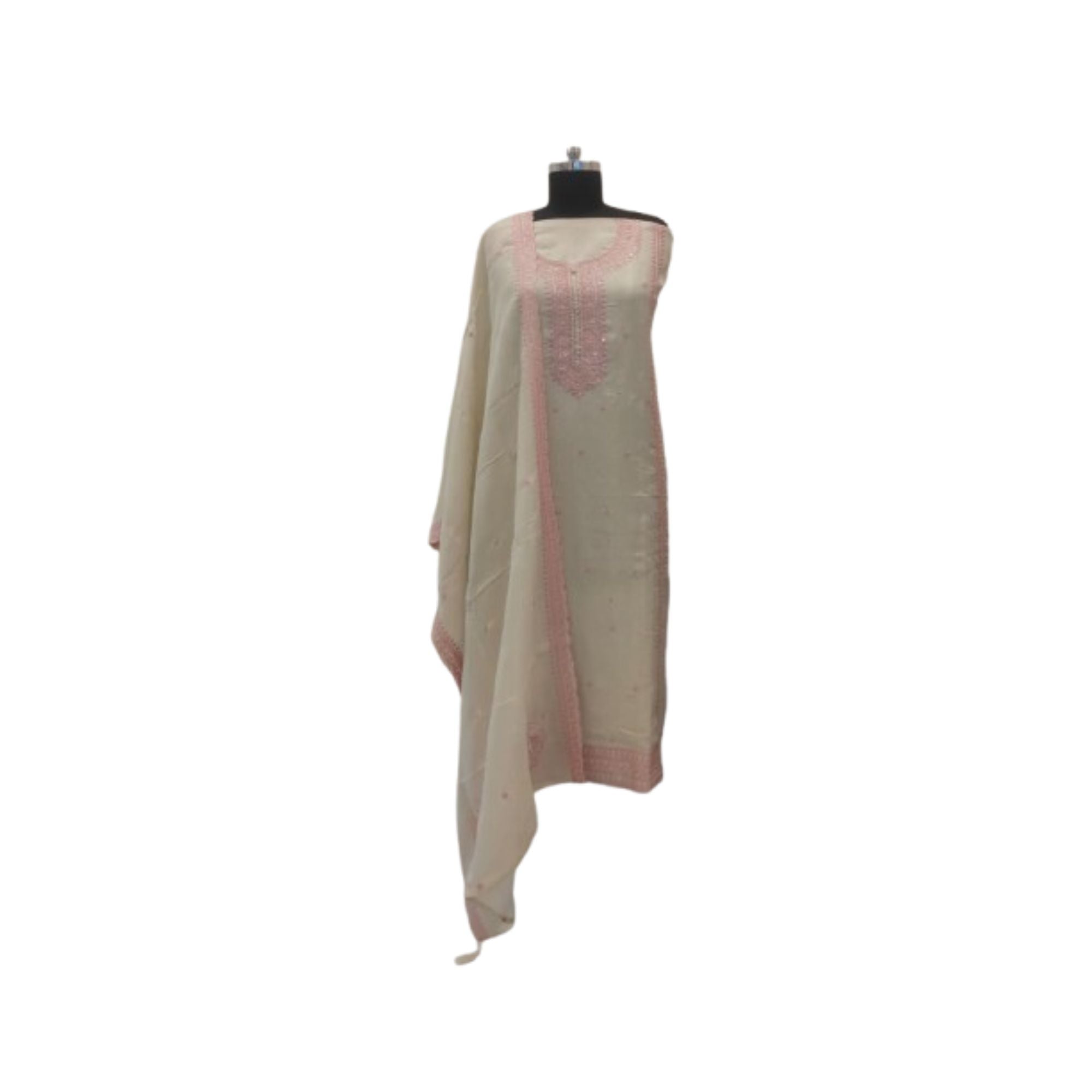 TISSUE UNSTITCH SUIT,HIGHLIGHT WITH PRE STRUCTURE EMBROIDER NECK