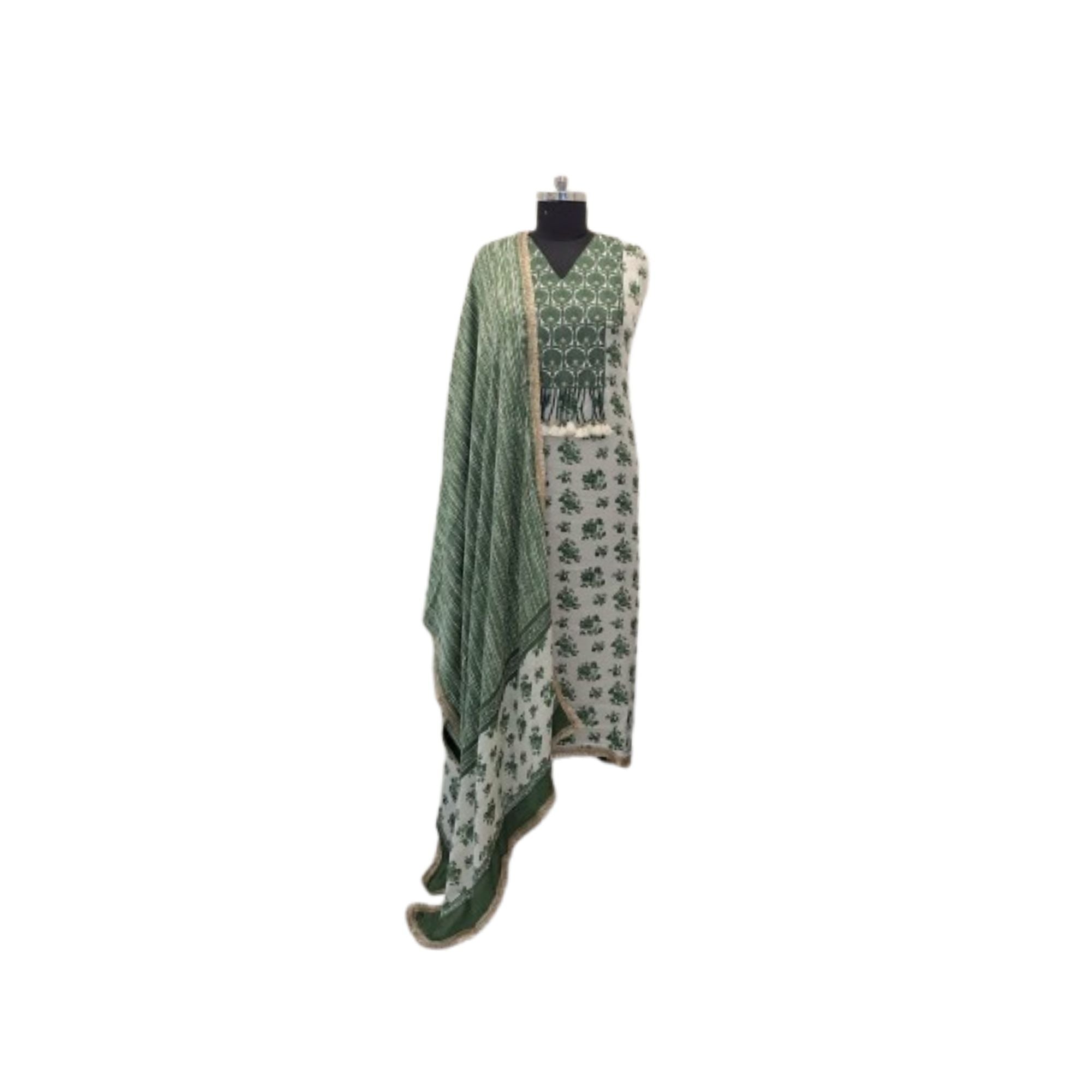 SATIN SILK PRINTED UNSTITCH SUIT