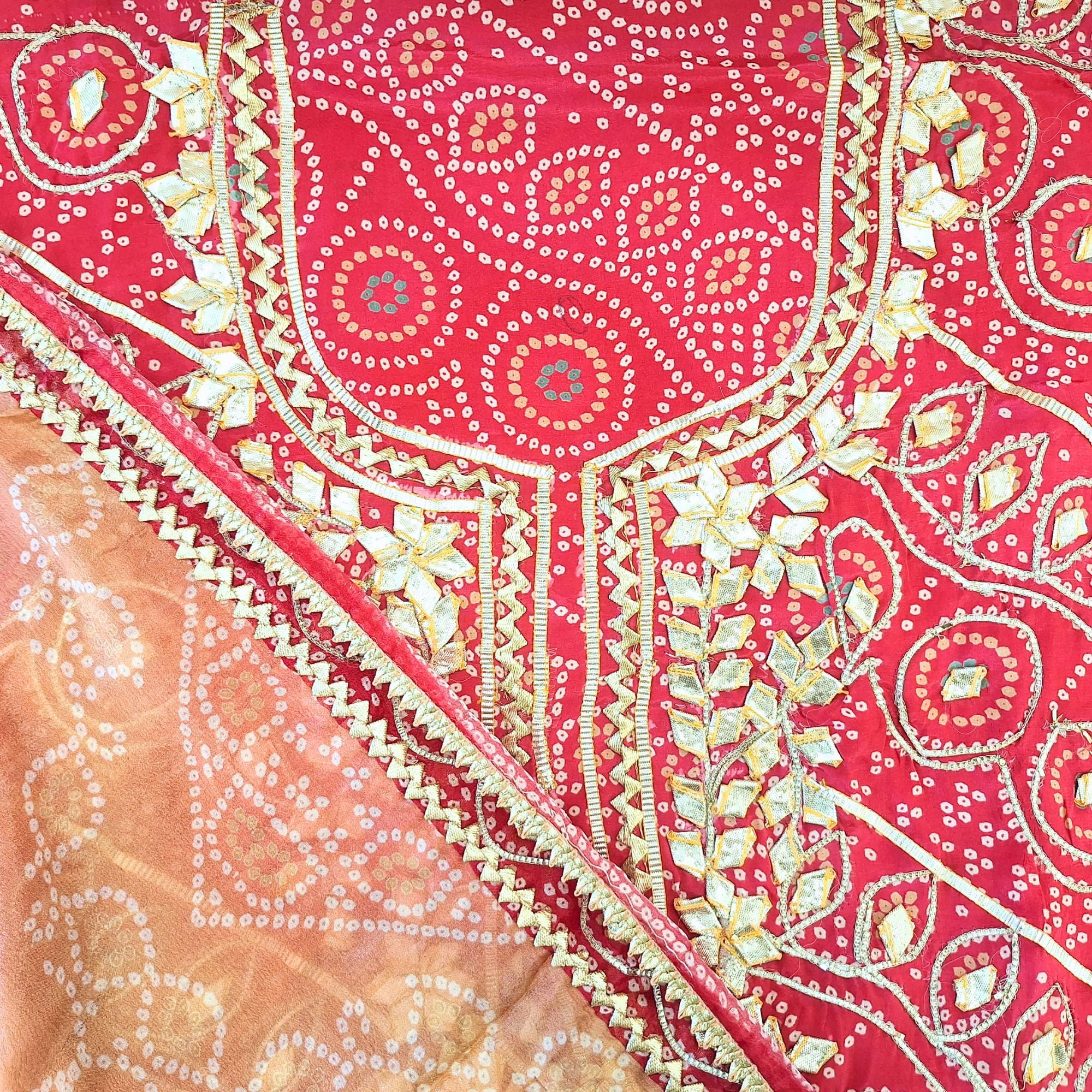 ie tradition with style — Bandhani printed crepe suit for effortless elegance. Suits for women.