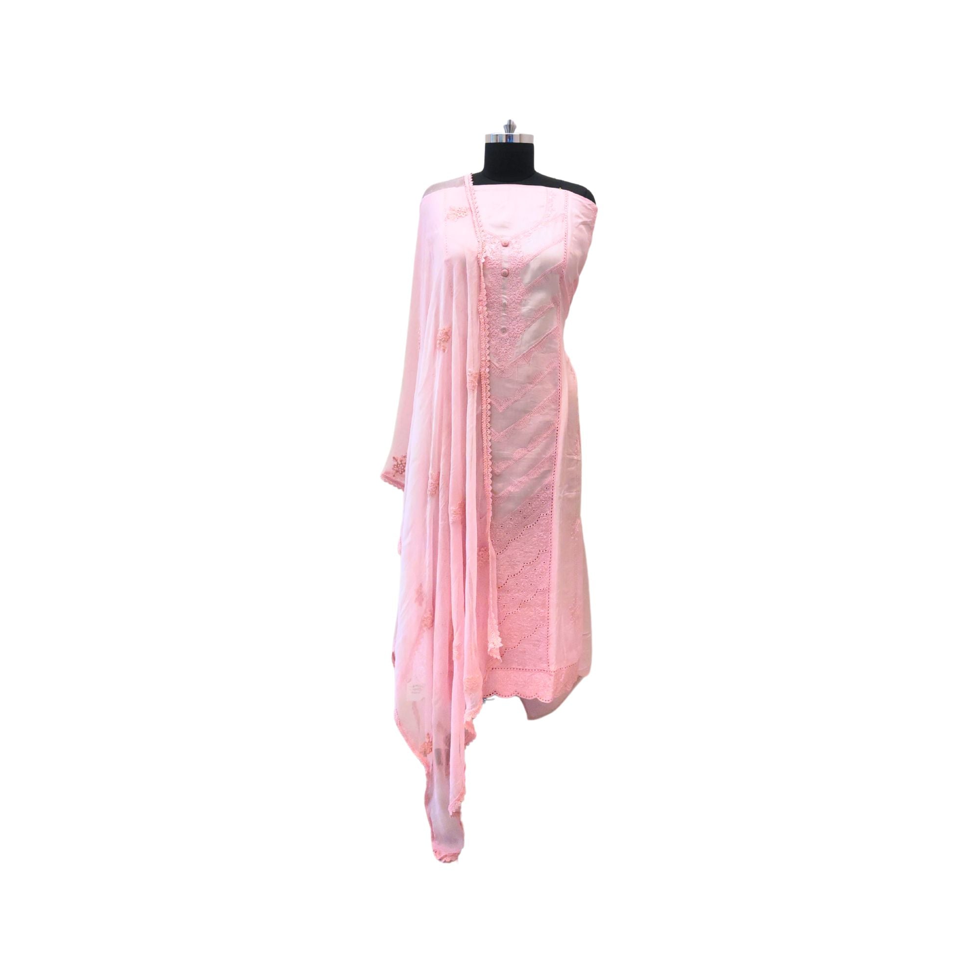 SOFT MUSLIN WITH THREAD EMBROIDERY AND