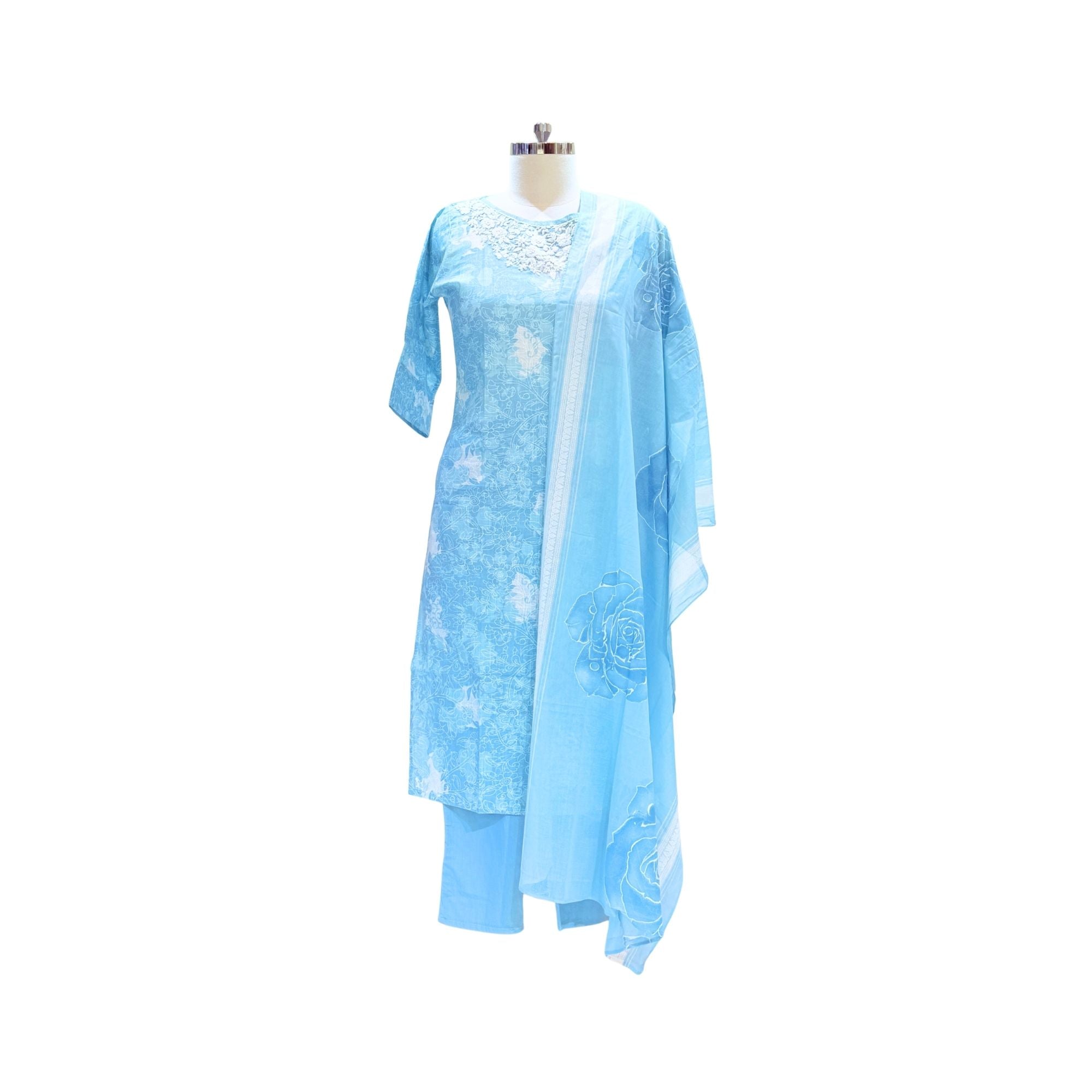 PRINTED COTTON SUIT