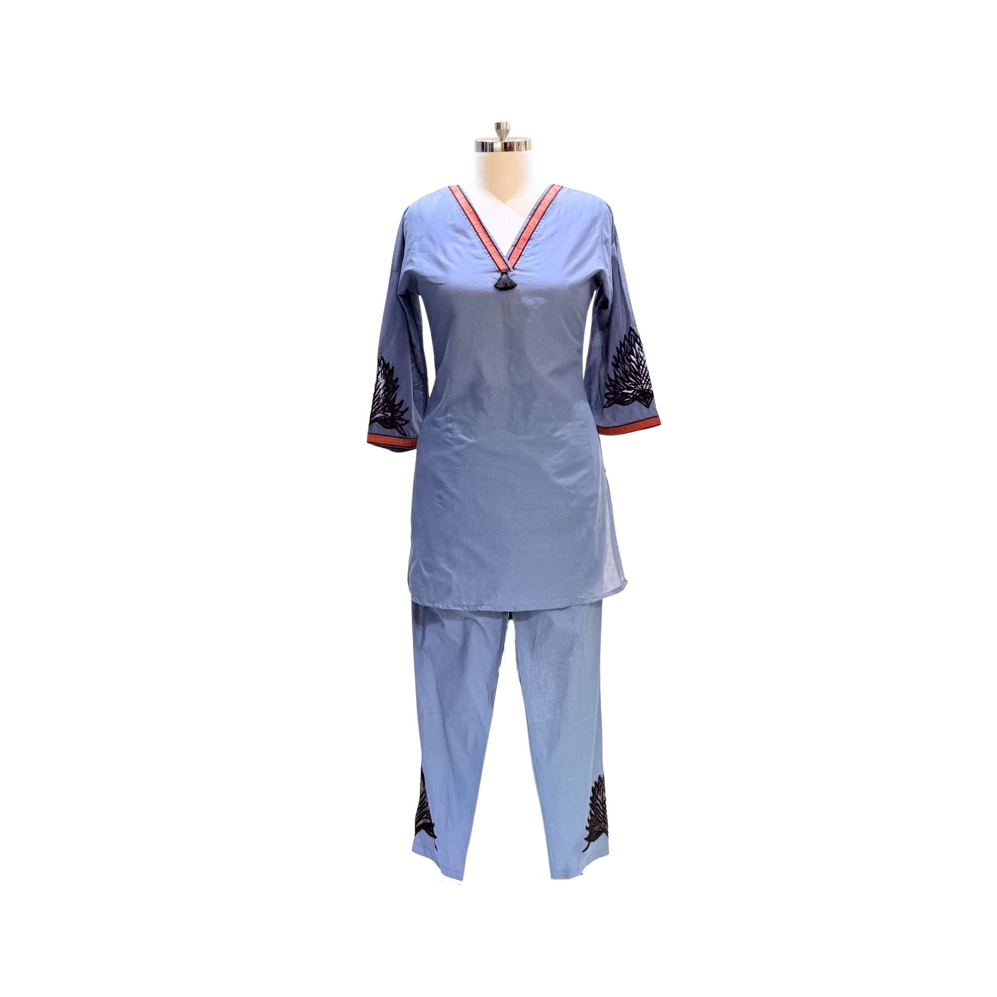 COTTON CO-ORD SET WITH BELL SLEEVES