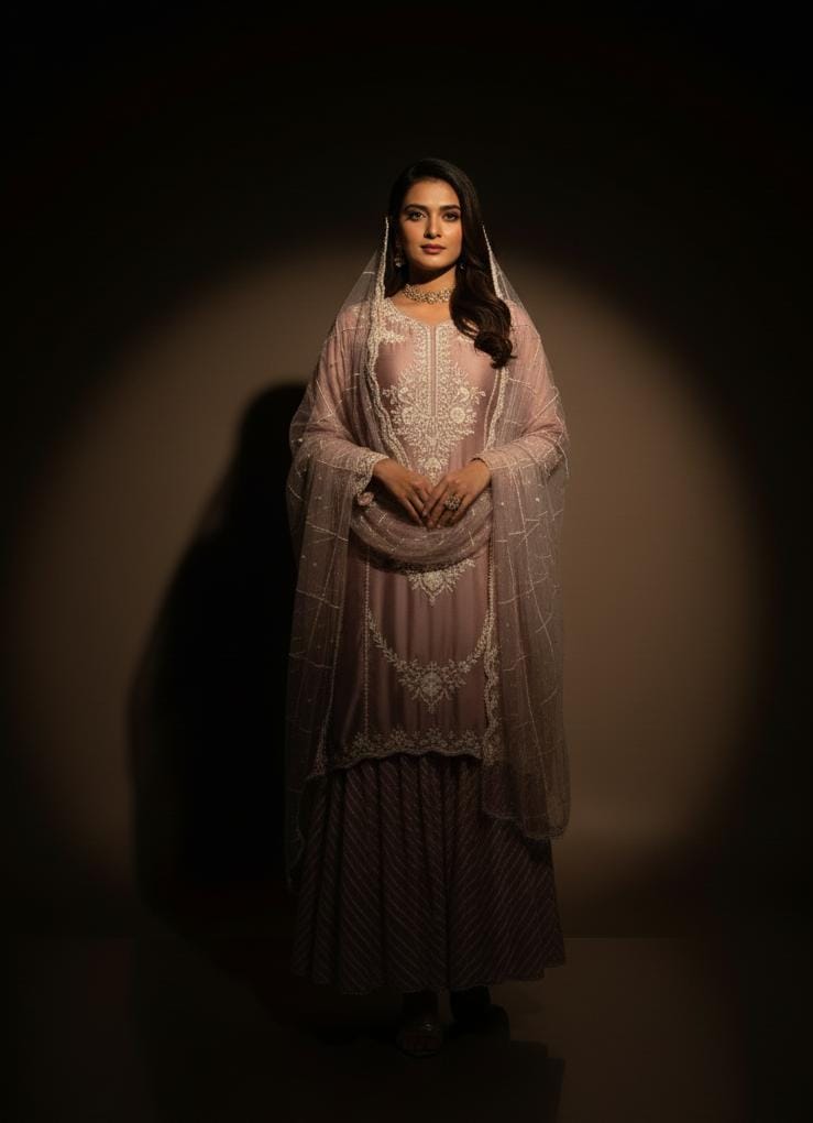 SATIN READY TO WEAR GARARA SUIT
