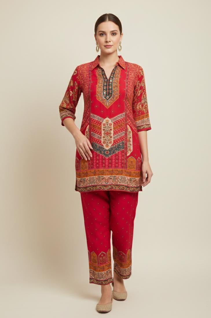 CREPE MULTI PRINT CO-ORD SET