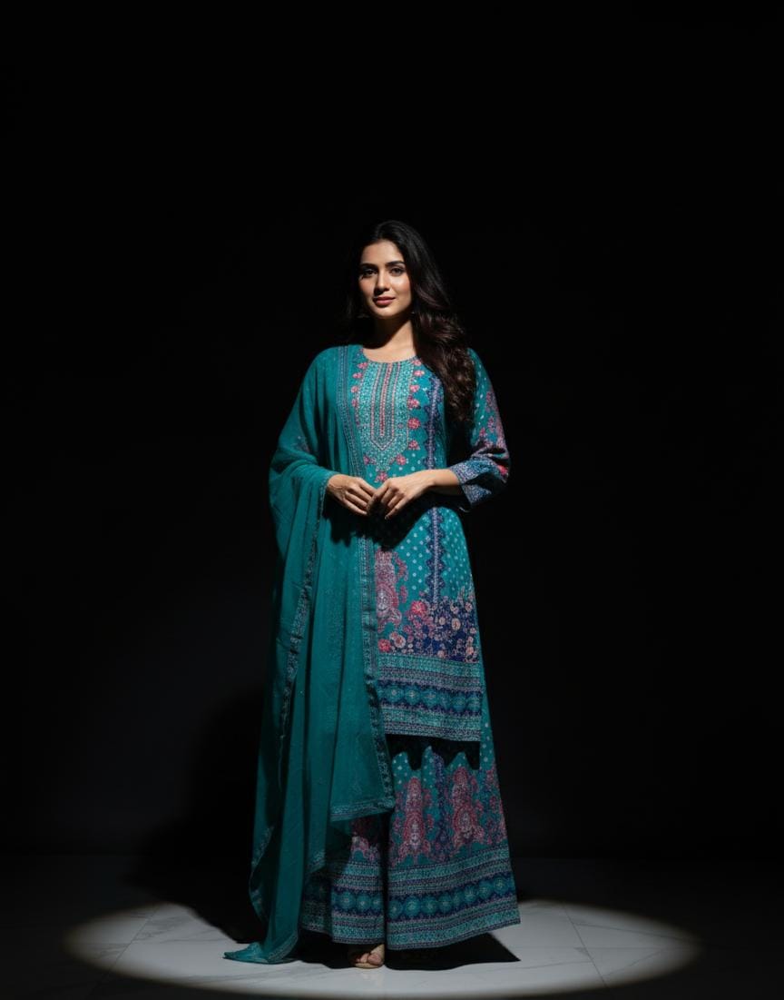 CREPE DIGITAL PRINT READY TO WEAR SUIT